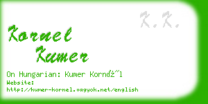 kornel kumer business card